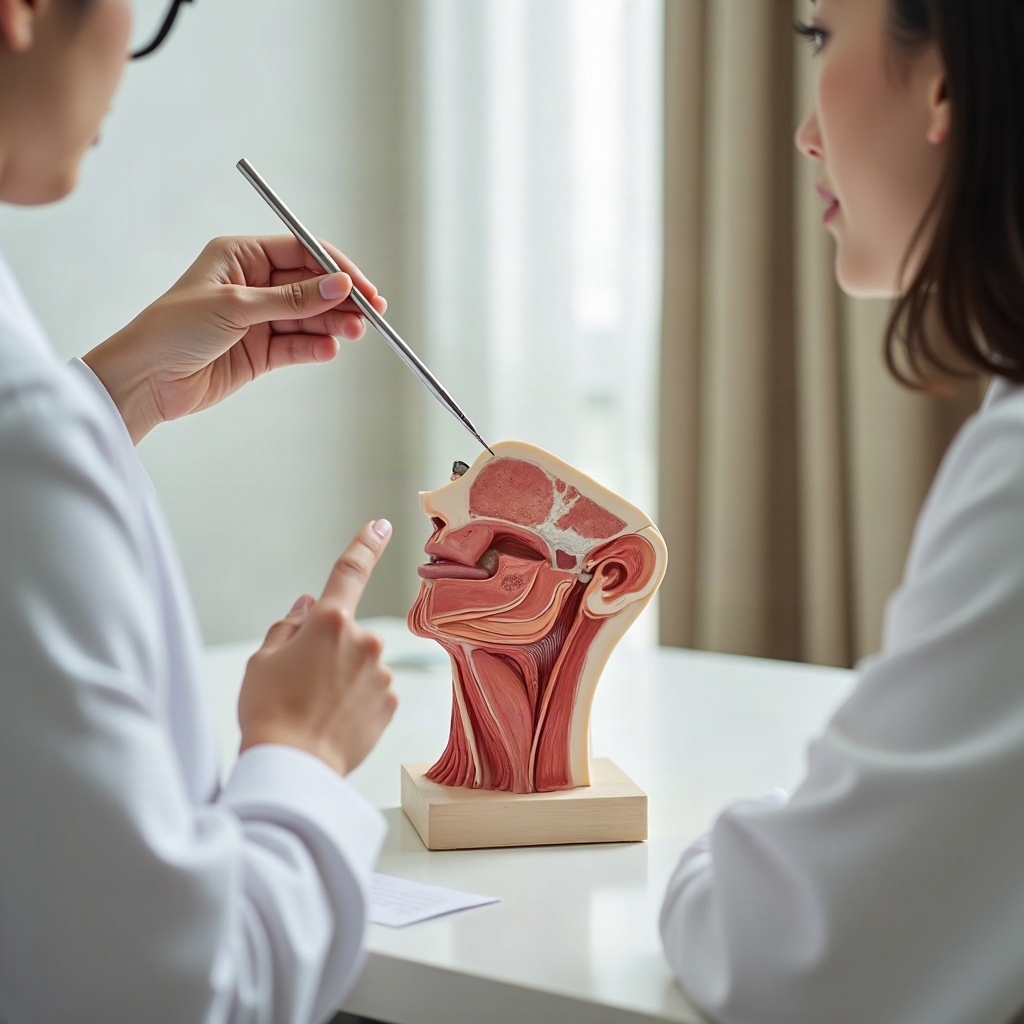 턱 아래 피부·지방층·근육층을 구분한 단면 일러스트